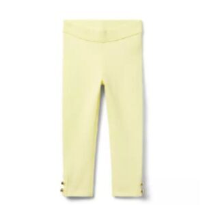 Janie and Jack 100049062 yellow Button Cuff Ponte Pant NWT size 6-12 months